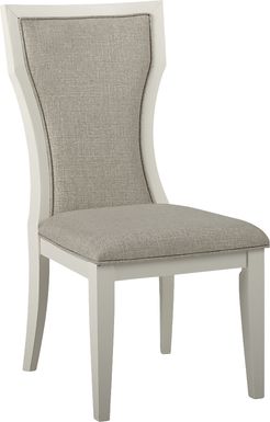 Sofia Vergara Santa Fiora White Rectangle Back Side Chair