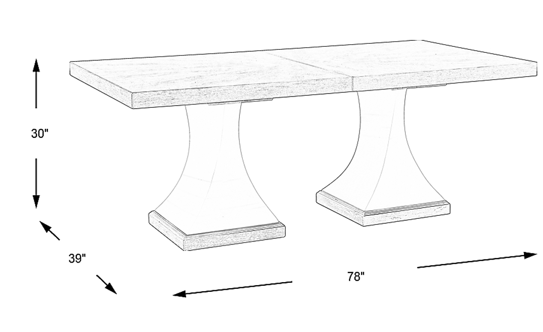 Santa Fiora White Rectangle Dining Table