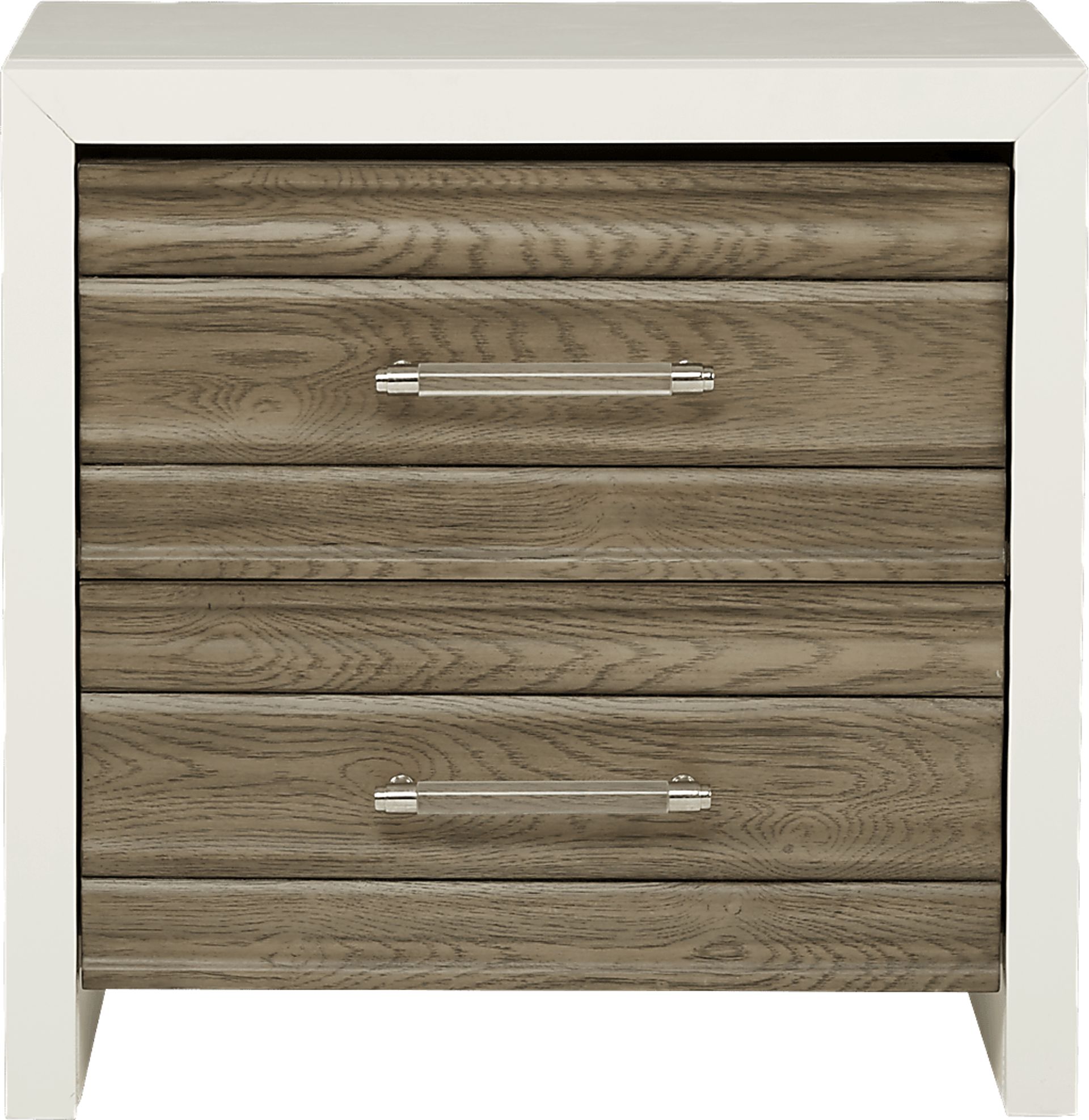Santa Fiora White Two Drawer Nightstand - Image 1