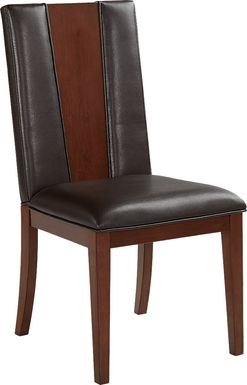 Sofia Vergara Savona Chocolate Wood Back Side Chair