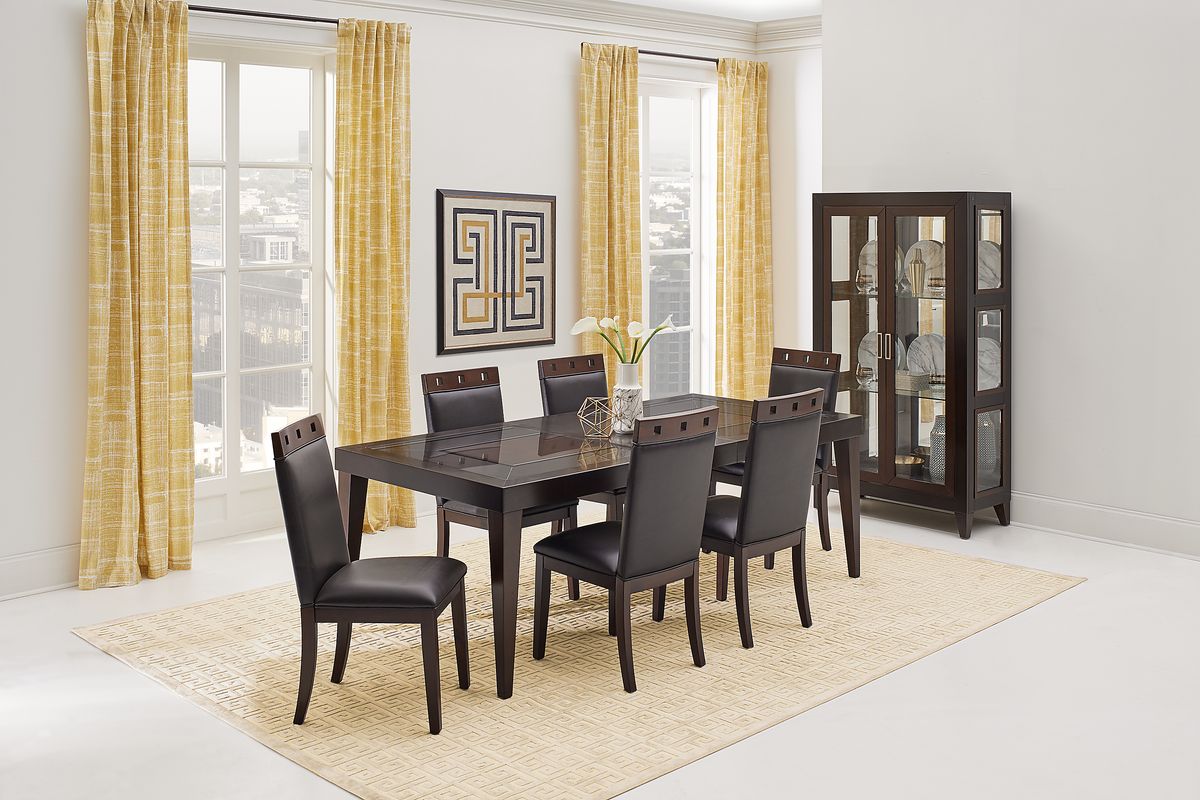 Sofia Vergara Savona 5 Pc Cherry Chocolate Dark Wood Dining Room