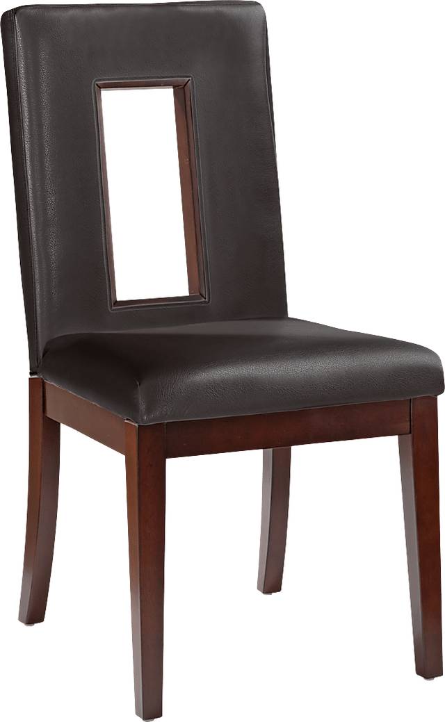 Savona Chocolate 5 Pc Rectangle Dining Room with Open Back Chairs - Thumbnail - Image 6