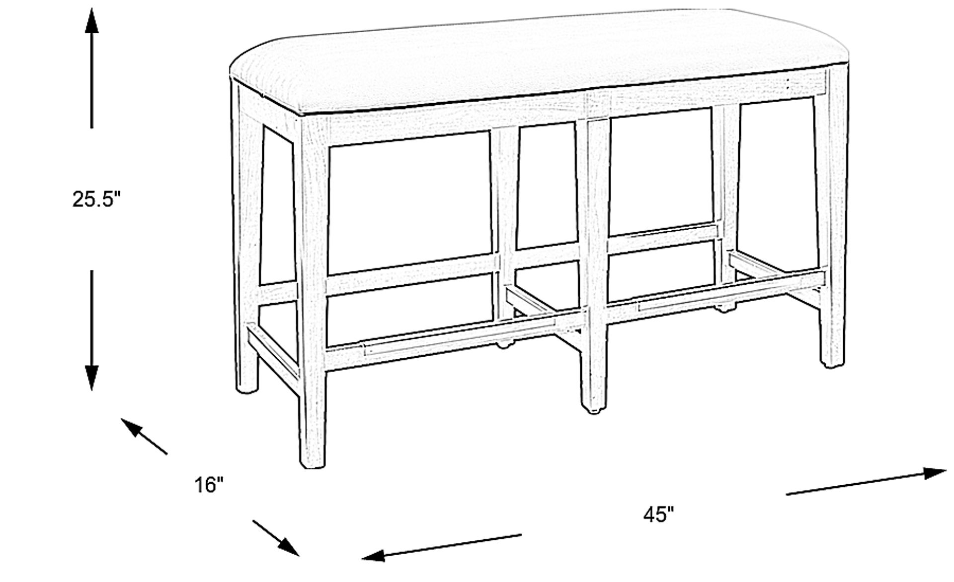 Dimension Image. Please refer to the Dimension Tab on this page for dimension details.