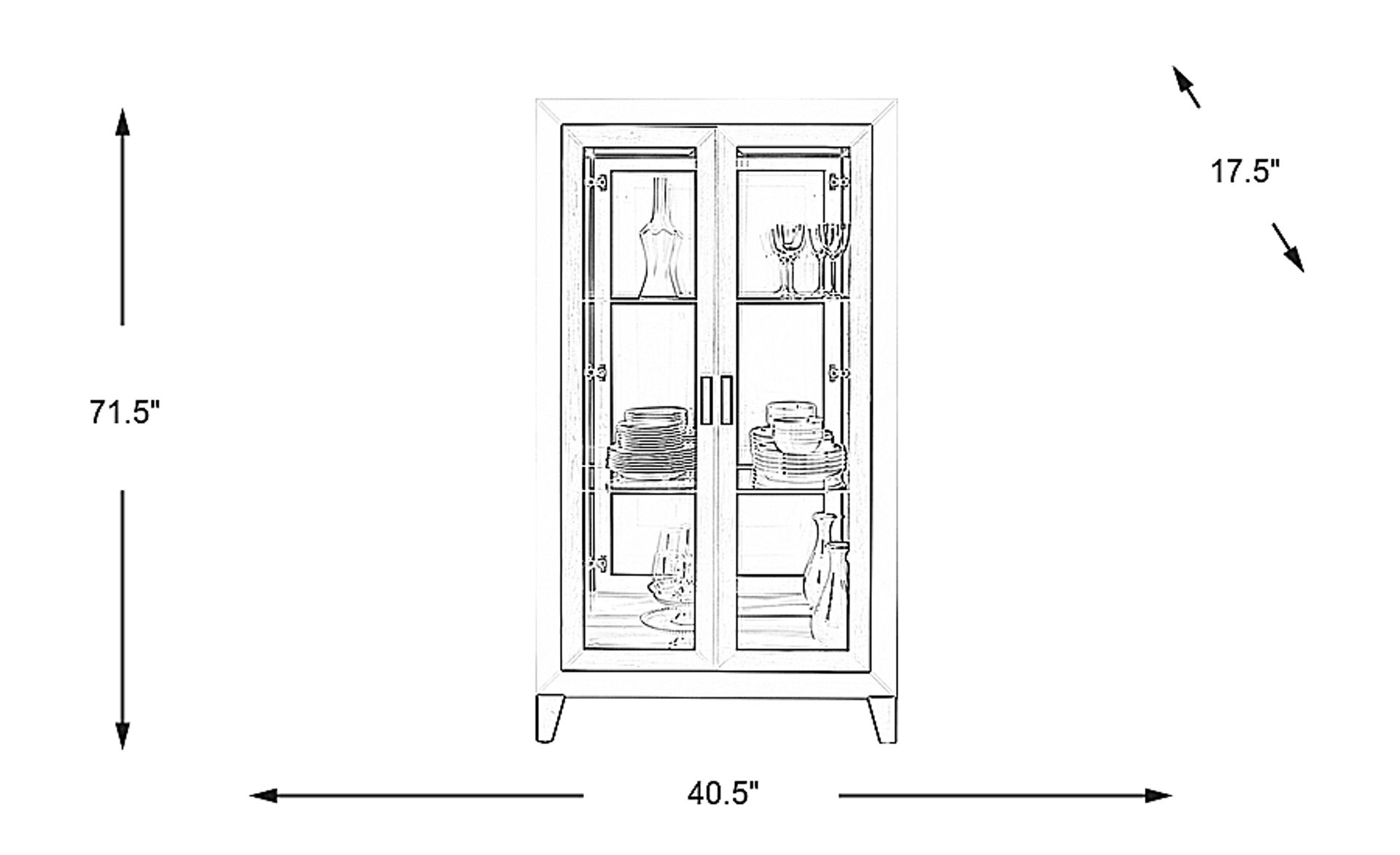 Dimension Image. Please refer to the Dimension Tab on this page for dimension details.