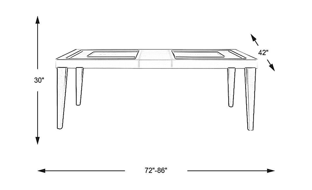 Savona Ivory Rectangle Dining Table