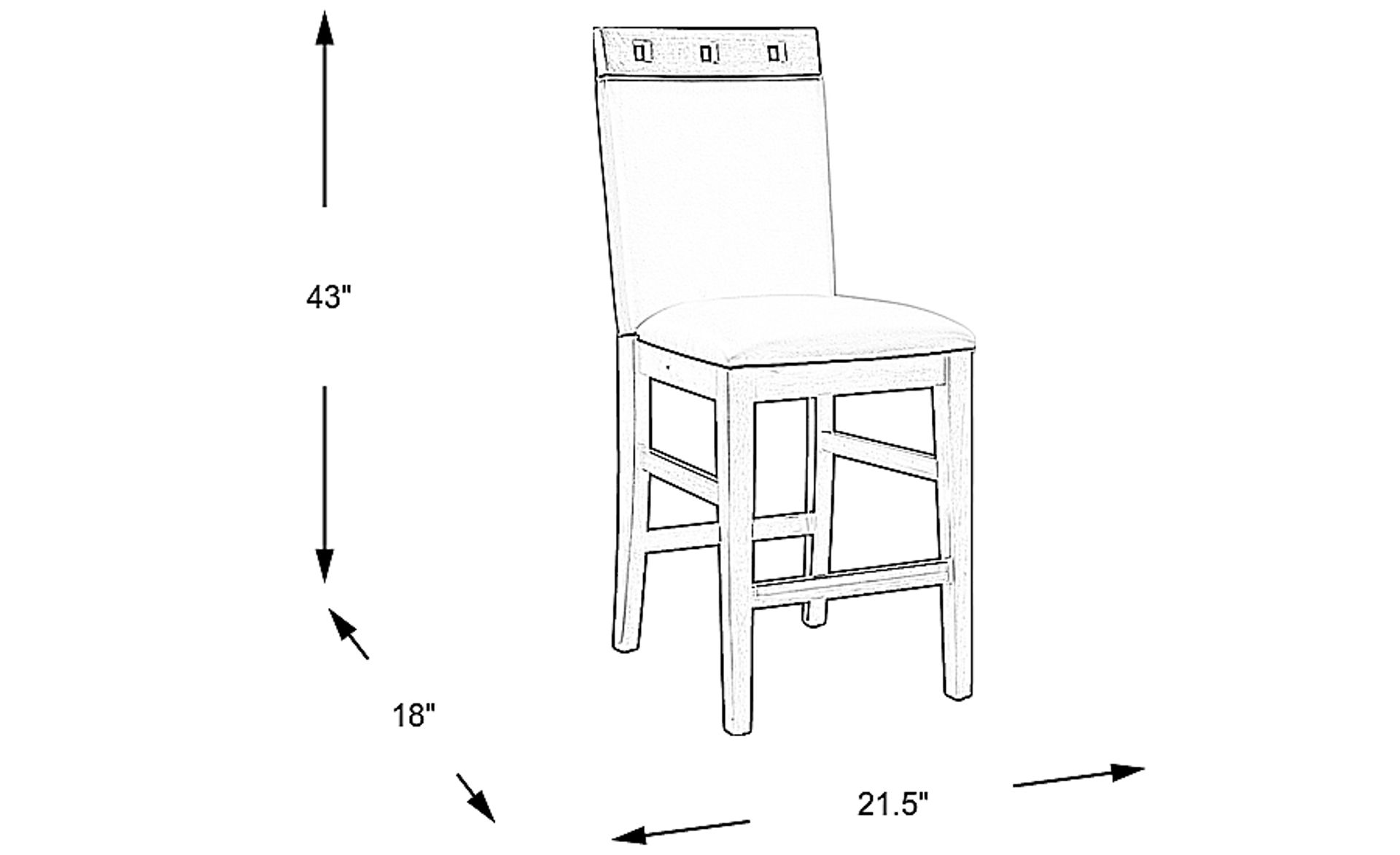 Dimension Image. Please refer to the Dimension Tab on this page for dimension details.