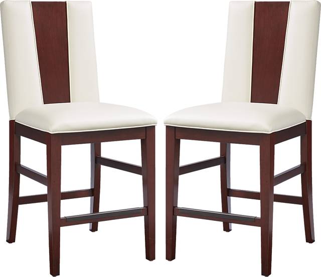 Savona Set of 2 Wood Back Counter Height Stools - Thumbnail - Image 1
