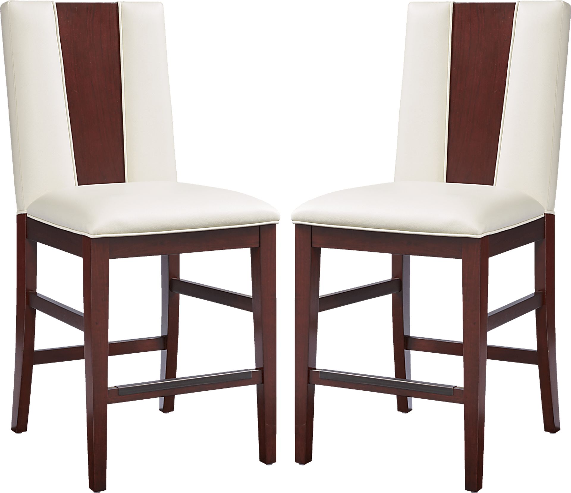 Savona Set of 2 Wood Back Counter Height Stools - Image 1