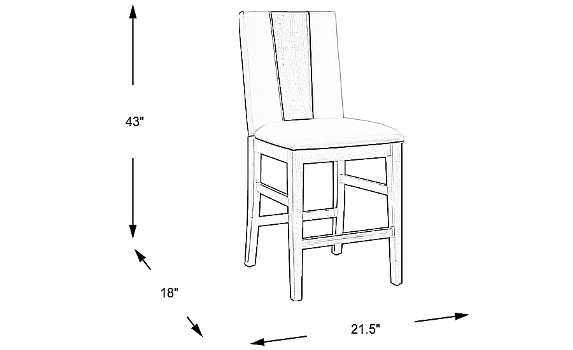Dimension Image. Please refer to the Dimension Tab on this page for dimension details.