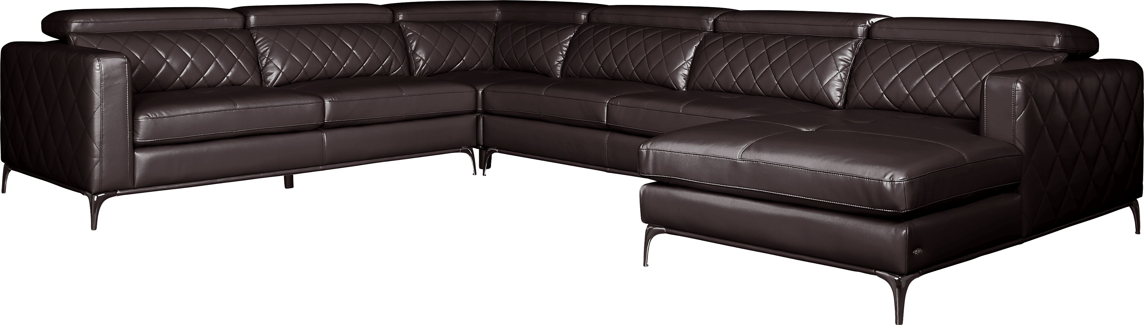 Sofia Vergara Sorrento Black Synthetic Fabric 4 Pc Sectional