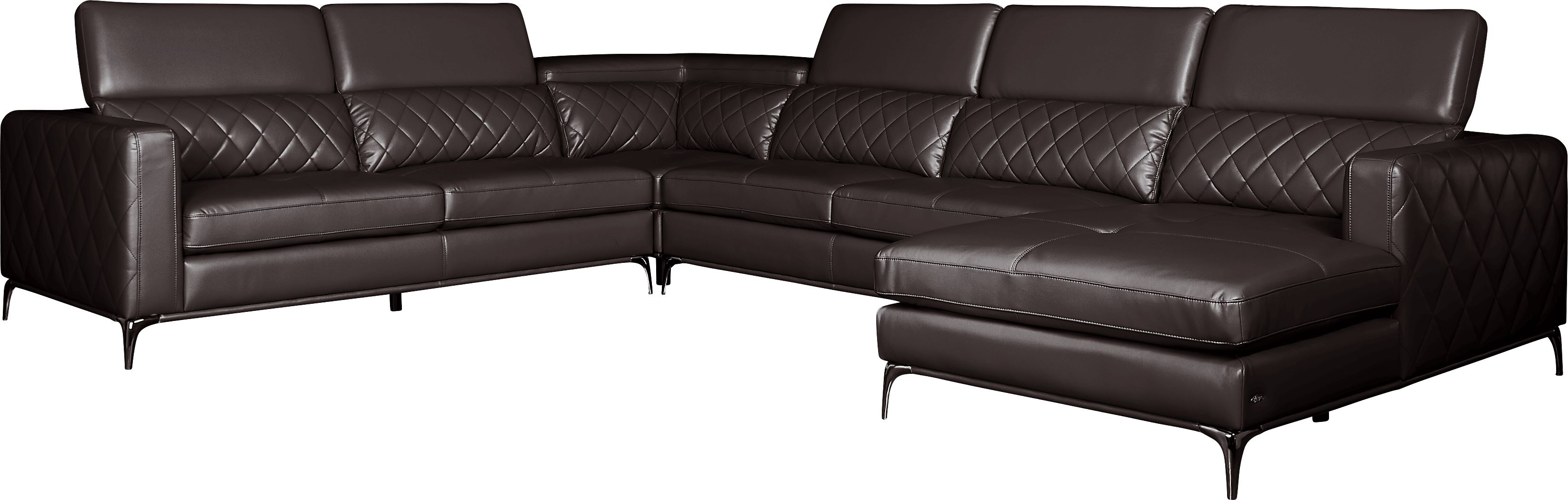 Sofia Vergara Sorrento Black Synthetic Fabric 4 Pc Sectional