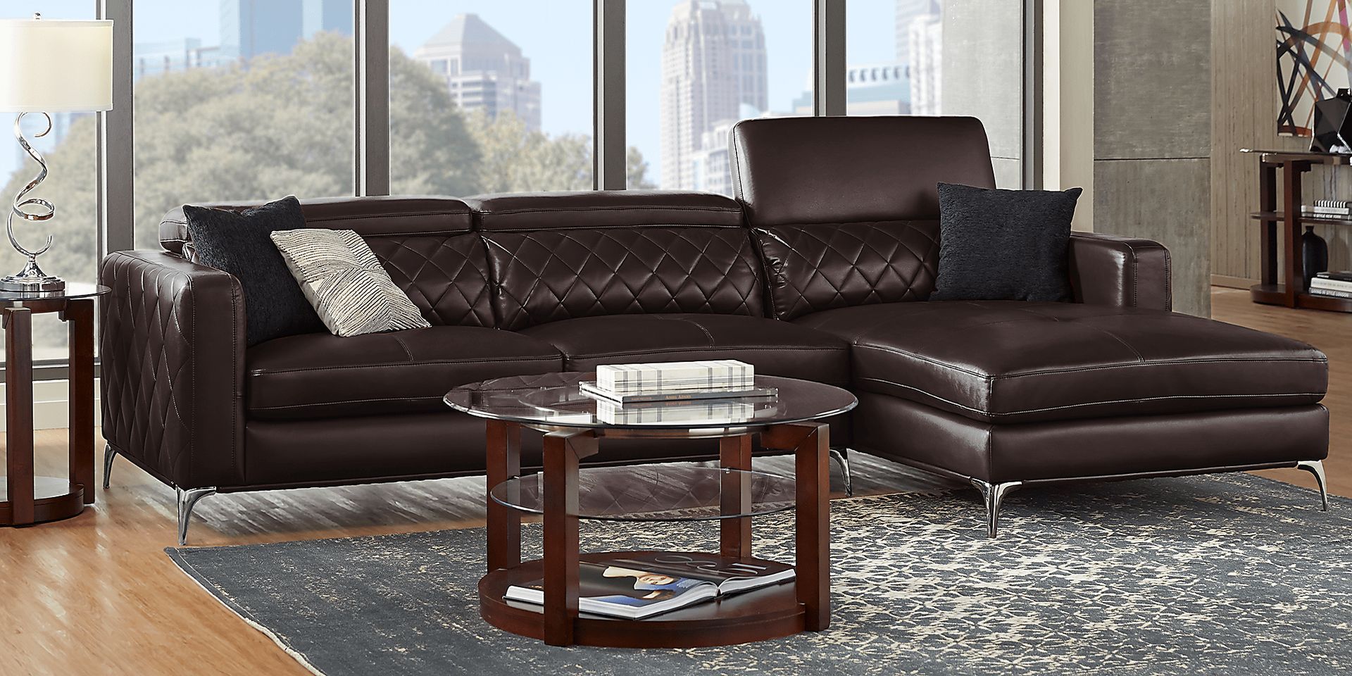 Sorrento Black Cherry 5 Pc Sectional Living Room - Image 1