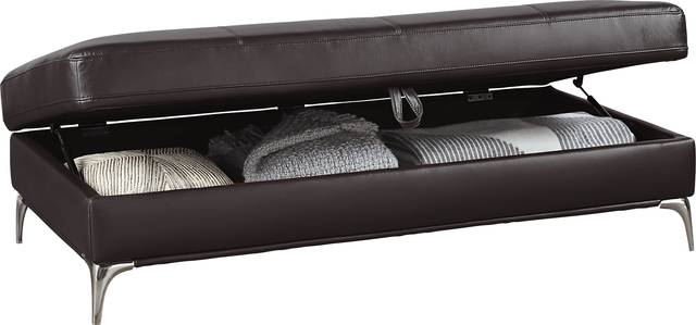 Sorrento Black Cherry Storage Ottoman - Thumbnail - Image 2