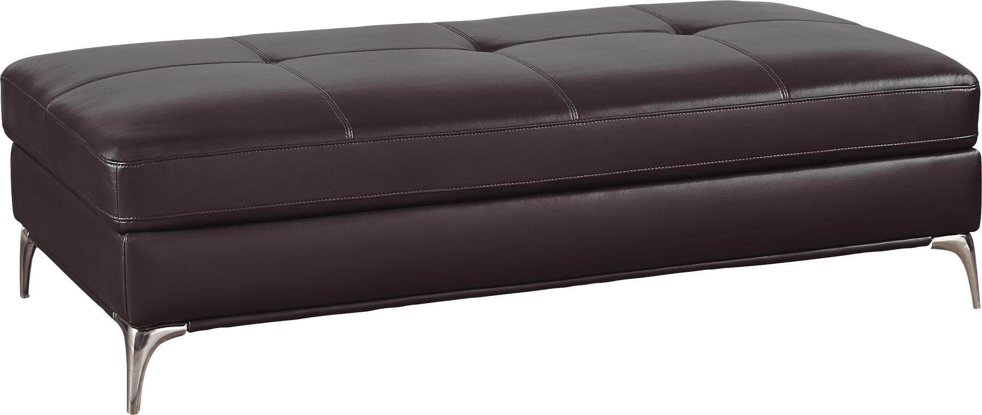 Sorrento Black Cherry Storage Ottoman - Image 1