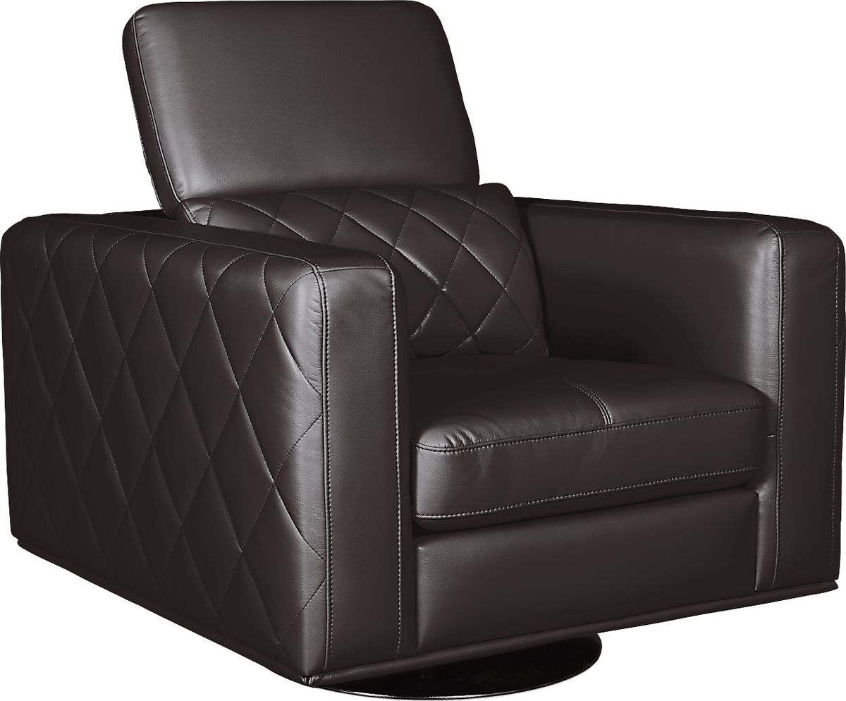 Sofia Vergara Sorrento Black Cherry Synthetic Fabric Swivel Chair ...