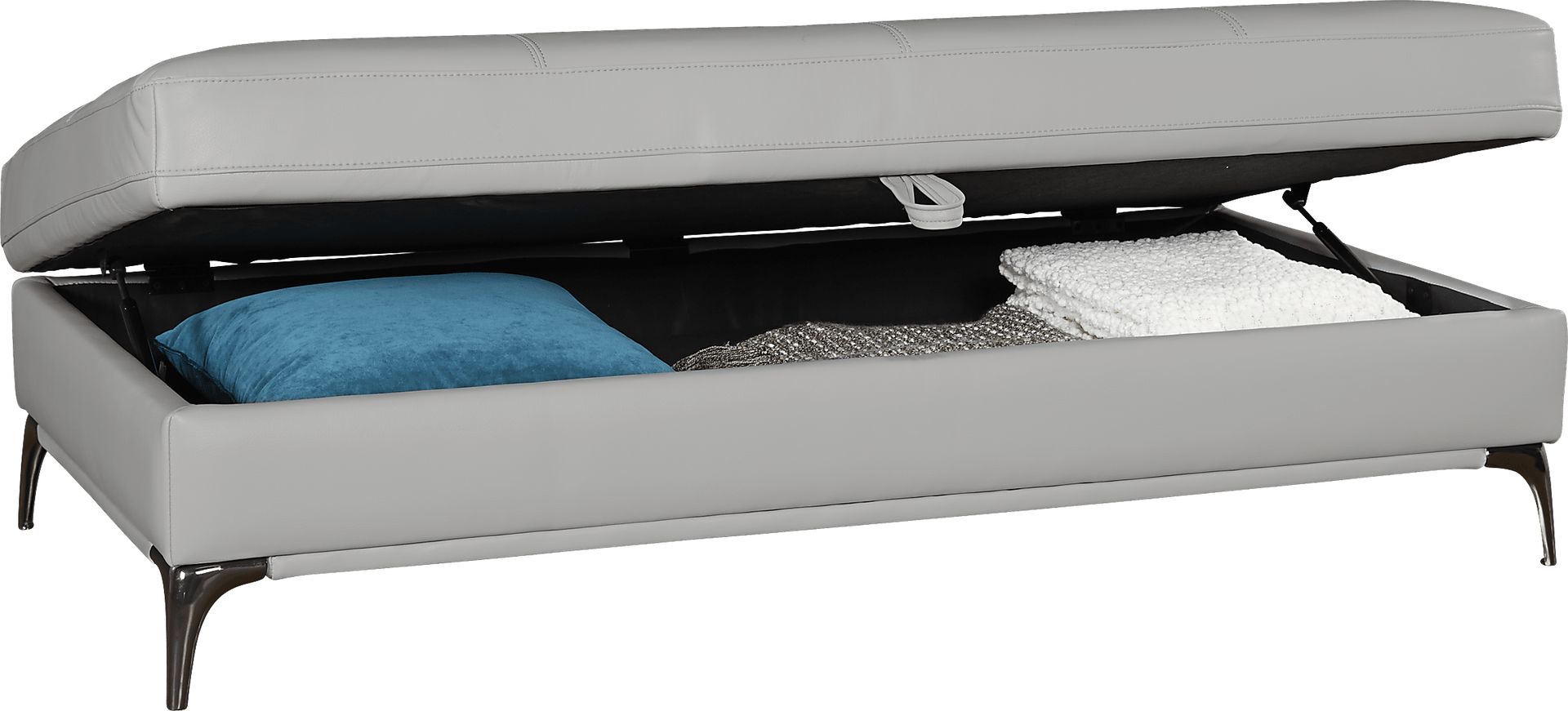 Sorrento Platinum Storage Ottoman - Image 2