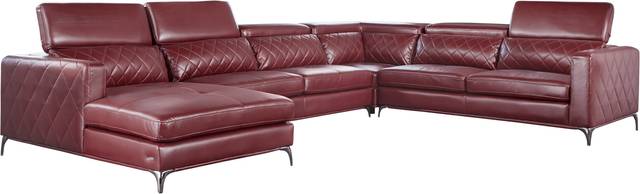 Sorrento Red 4 Pc Sectional - Thumbnail - Image 1