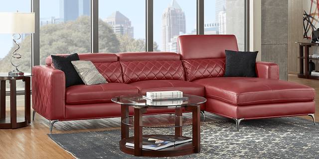 Sorrento Red 5 Pc Sectional Living Room - Thumbnail - Image 1
