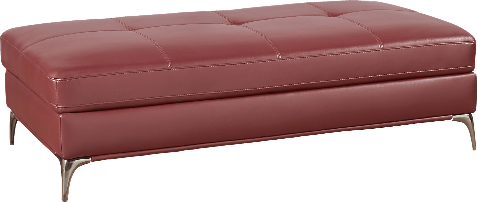 Sorrento Red Storage Ottoman - Image 1
