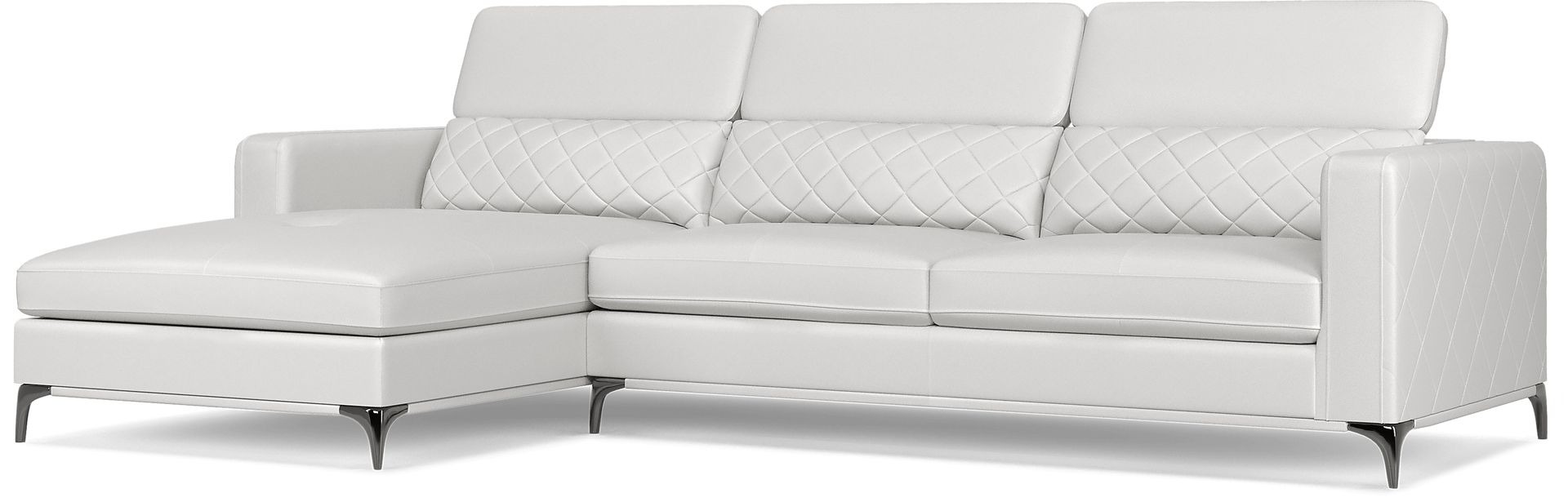 Sorrento White 2 Pc Sectional - Image 6
