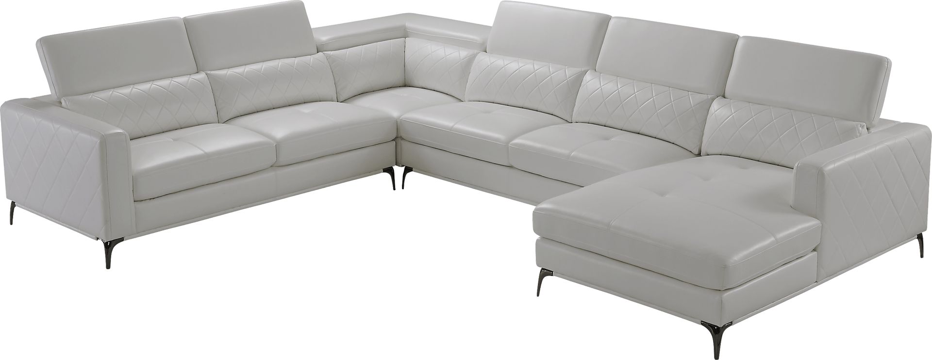 Sorrento White 4 Pc Sectional - Image 4