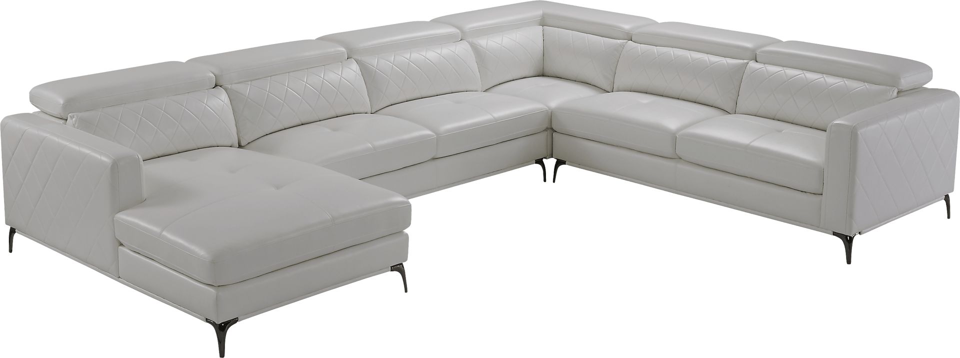 Sorrento White 4 Pc Sectional - Image 3