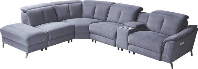 Turano Denim 6 Pc Dual Power Reclining Sectional - Thumbnail - Image 3