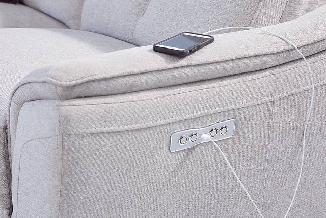 Turano Gray 6 Pc Dual Power Reclining Sectional - Thumbnail - Image 4