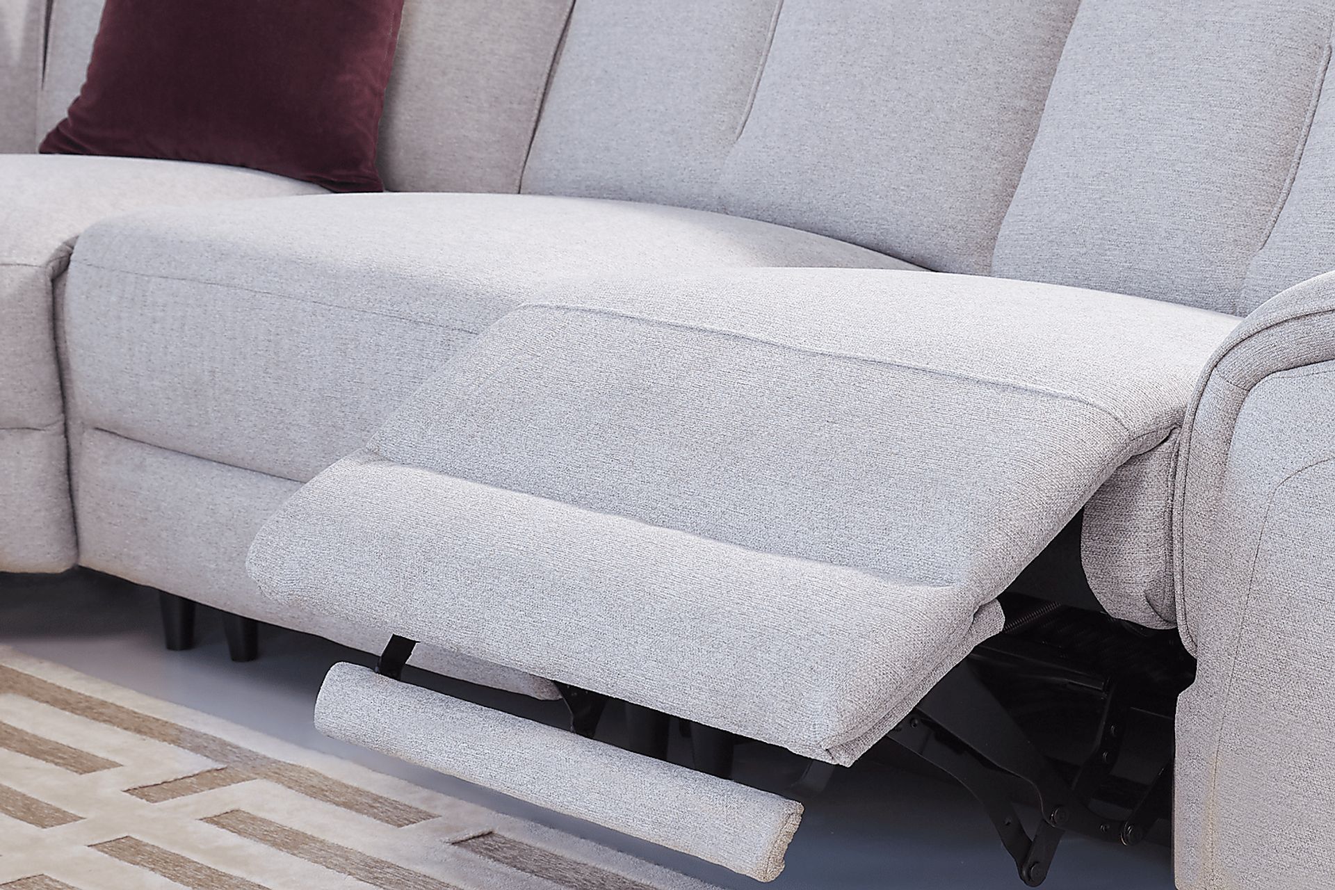 Turano Gray 6 Pc Dual Power Reclining Sectional - Image 7