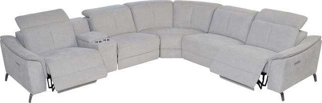 Turano Gray 6 Pc Dual Power Reclining Sectional - Thumbnail - Image 3