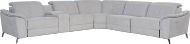 6 pc dual power reclining sectional