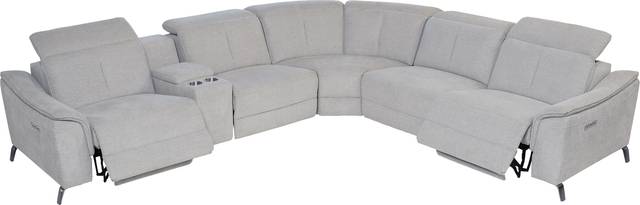 Turano Gray 6 Pc Dual Power Reclining Sectional - Thumbnail - Image 3