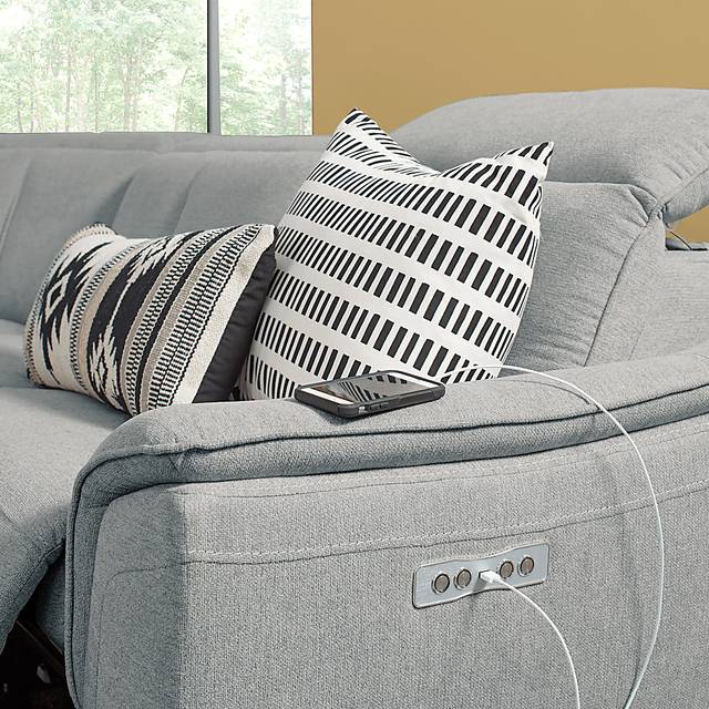 Turano Gray 6 Pc Dual Power Reclining Sectional - Thumbnail - Image 4