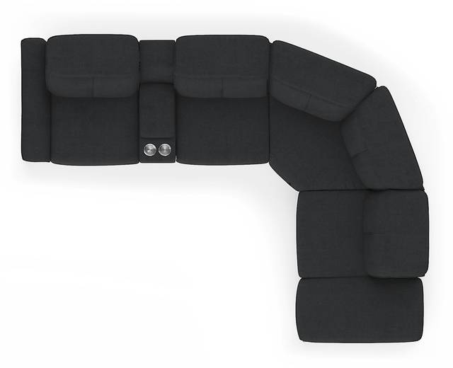 Turano Midnight 6 Pc Dual Power Reclining Sectional - Thumbnail - Image 4