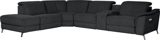 Turano Midnight 6 Pc Dual Power Reclining Sectional - Thumbnail - Image 1