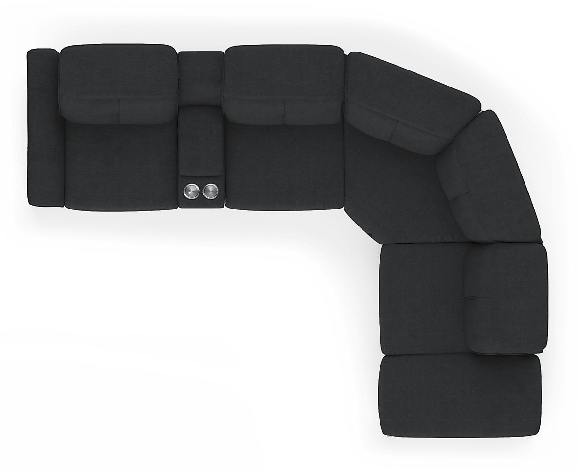 Turano Midnight 6 Pc Dual Power Reclining Sectional Rooms To Go