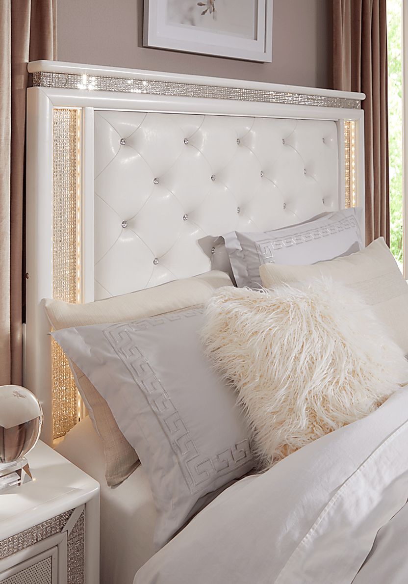 Vegas White 5 Pc King Panel Bedroom