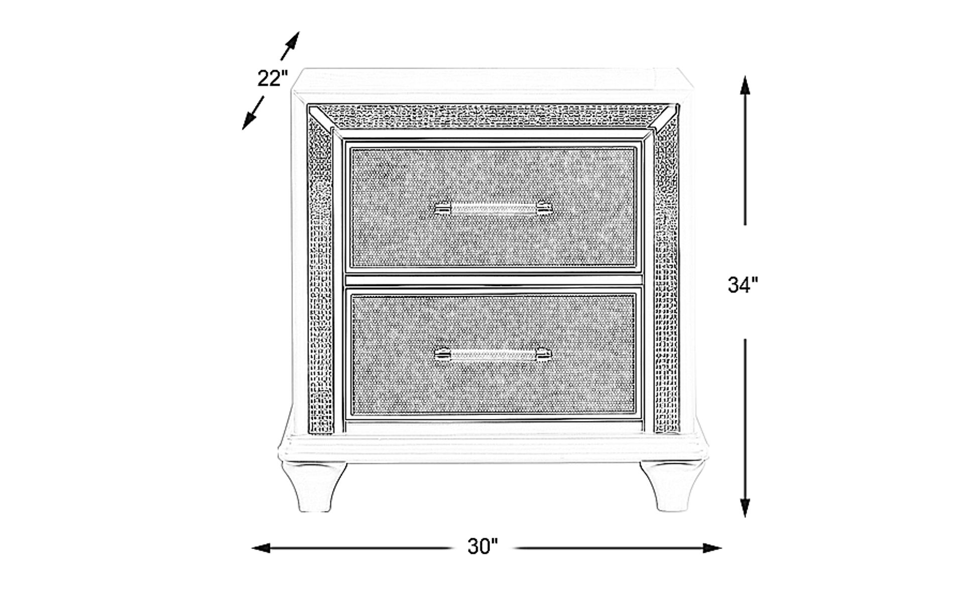 Dimension Image. Please refer to the Dimension Tab on this page for dimension details.