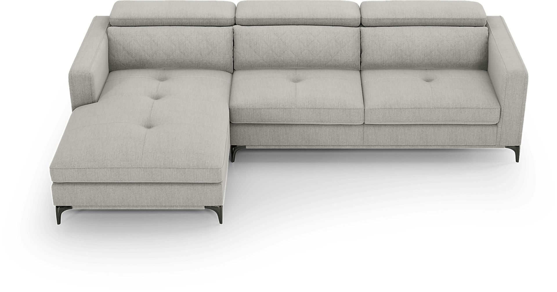 Via Sorrento Dove 3 Pc Sectional Living Room - Image 4