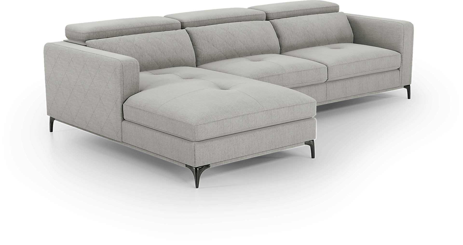 Via Sorrento Dove 3 Pc Sectional Living Room - Image 3