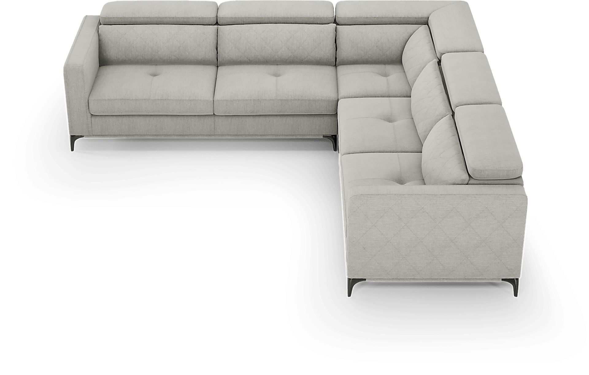 Via Sorrento Dove 3 Pc Sectional - Image 4