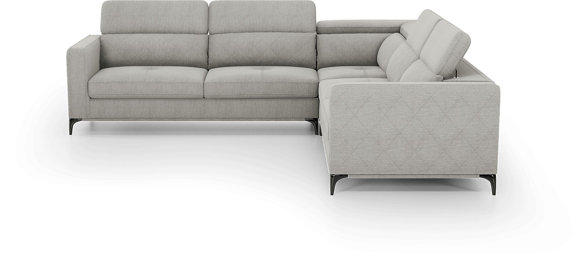Via Sorrento Dove 3 Pc Sectional - Image 6