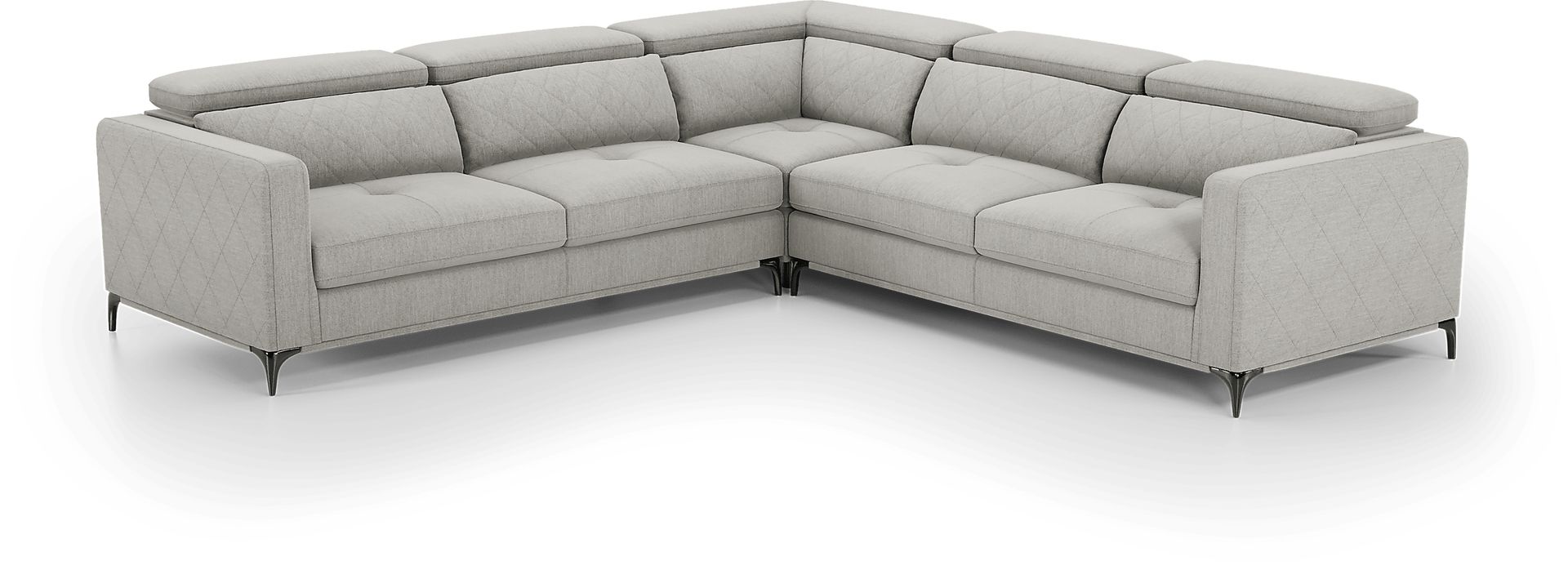Via Sorrento Dove 3 Pc Sectional - Image 1