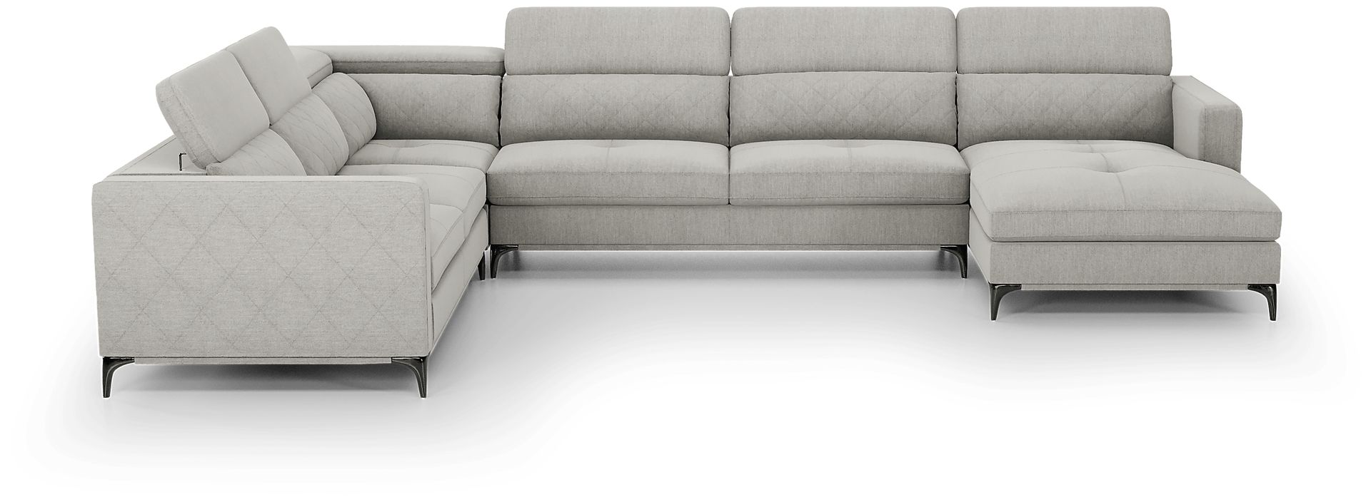 Via Sorrento Dove 7 Pc Sectional Living Room - Image 4