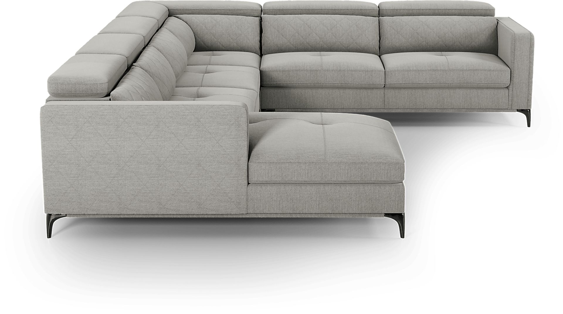 Via Sorrento Dove 7 Pc Sectional Living Room - Image 4
