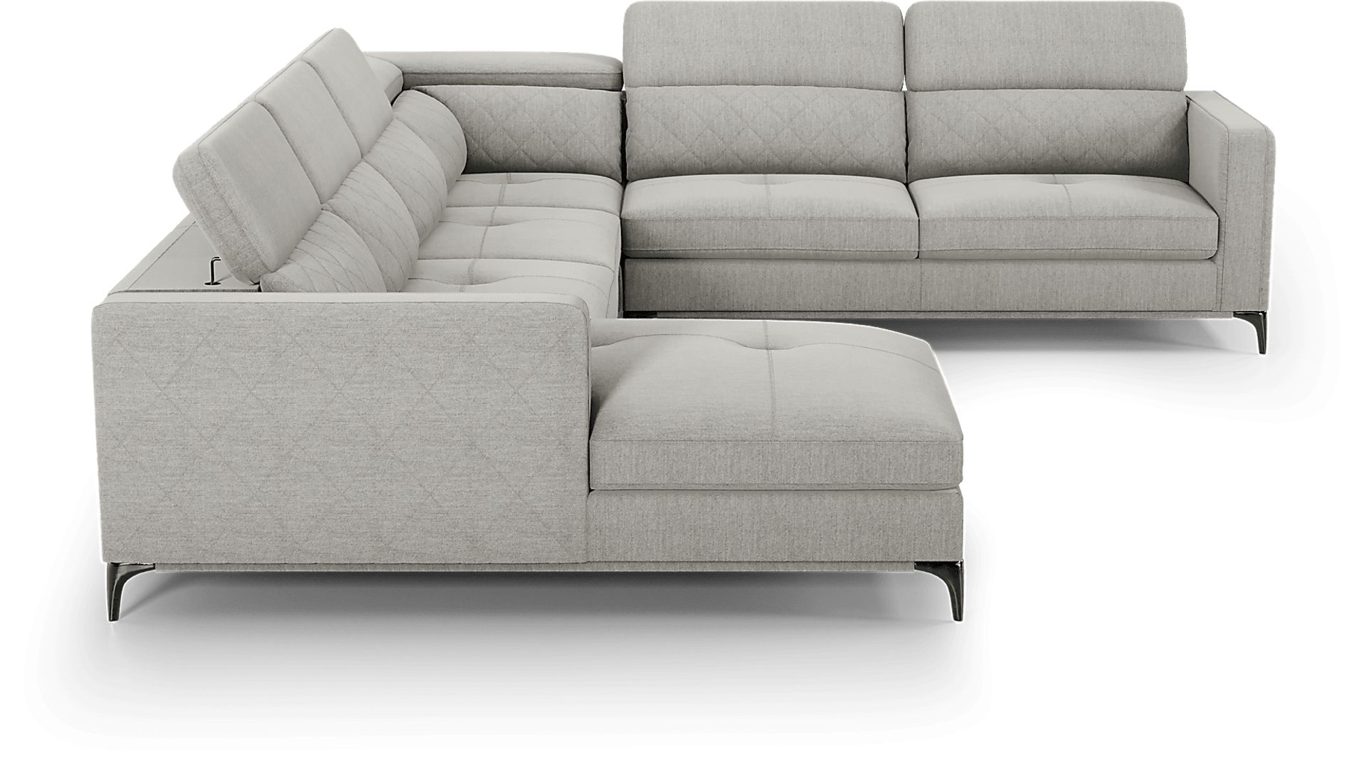 Via Sorrento Dove 7 Pc Sectional Living Room - Image 6