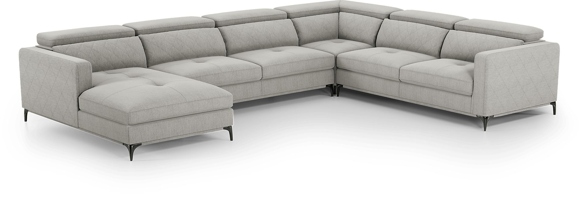Via Sorrento Dove 7 Pc Sectional Living Room - Image 2