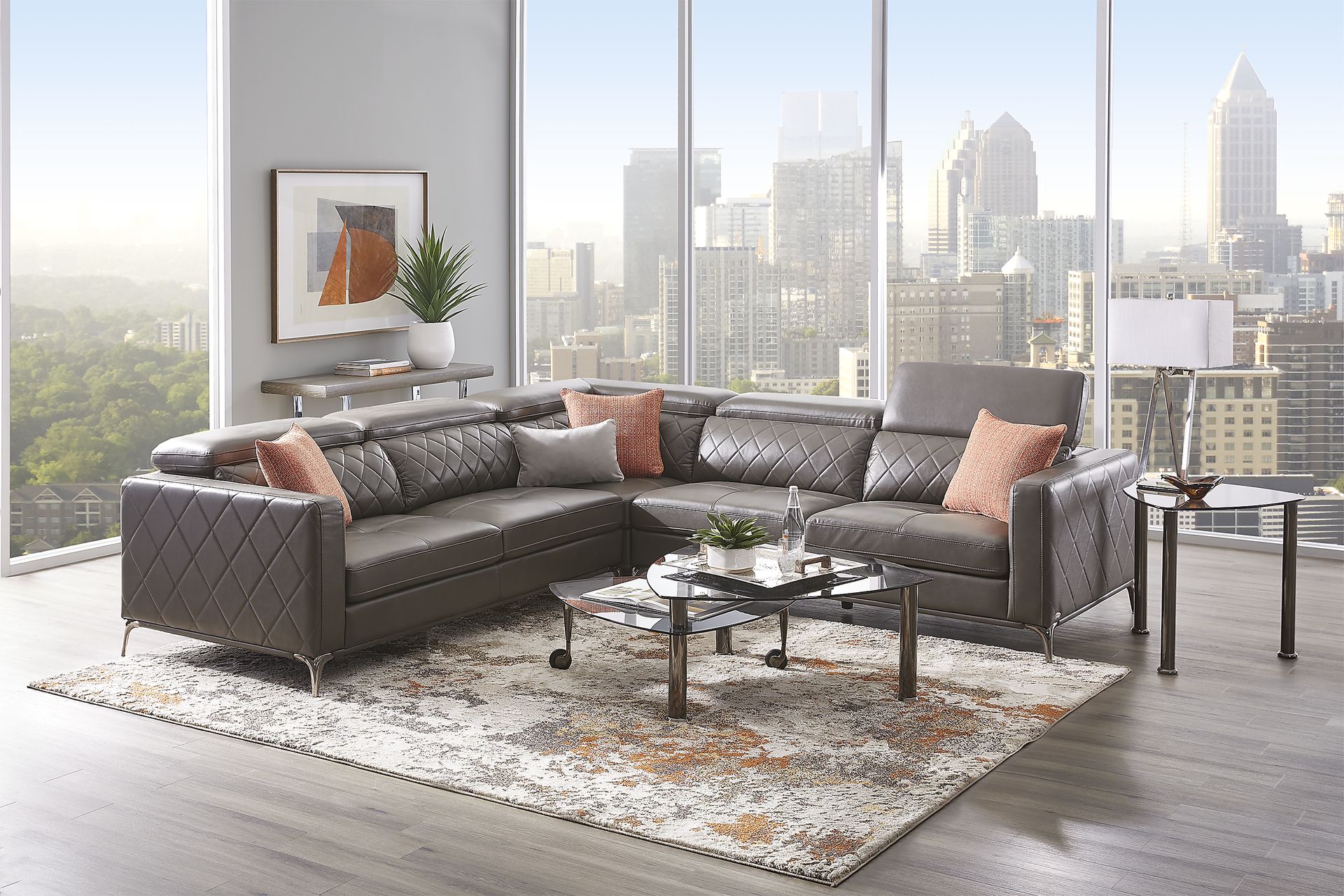 Via Sorrento Granite 3 Pc Sectional - Image 2