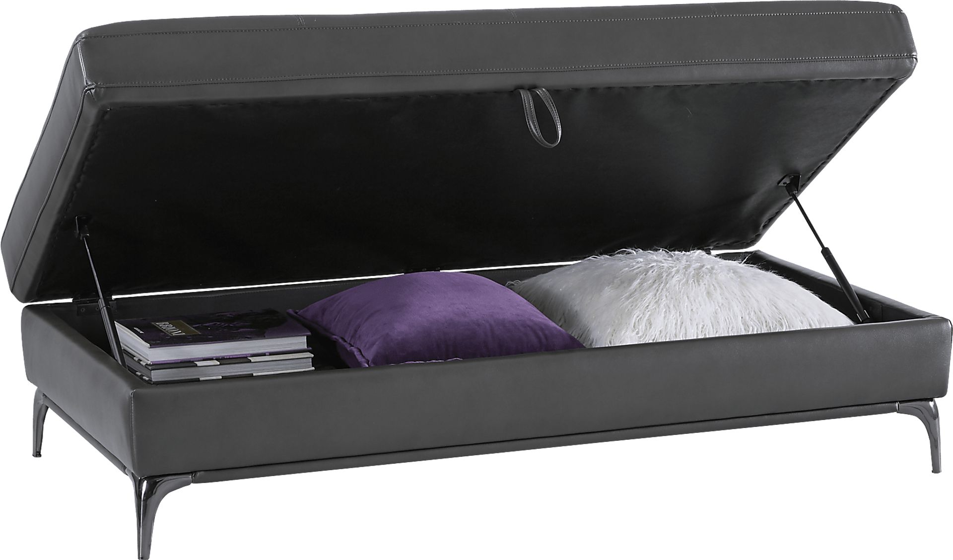Via Sorrento Granite Storage Ottoman - Image 2