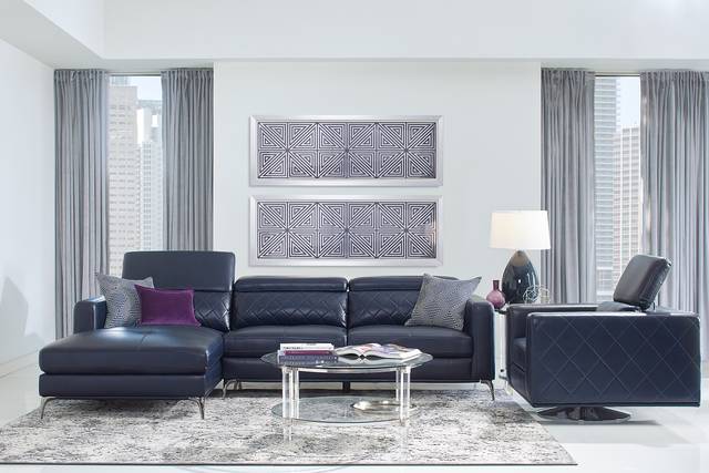 Via Sorrento Navy 2 Pc Sectional - Thumbnail - Image 2